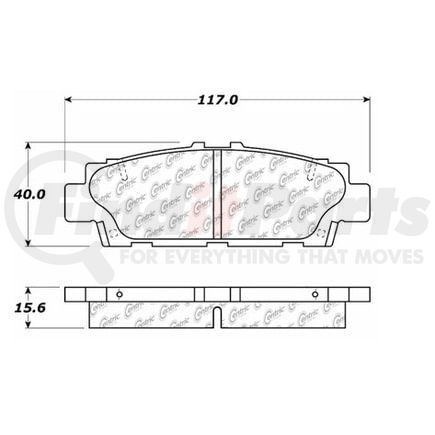 Centric 100.04700 Disc Brake Pad Set OEM Brake Pads