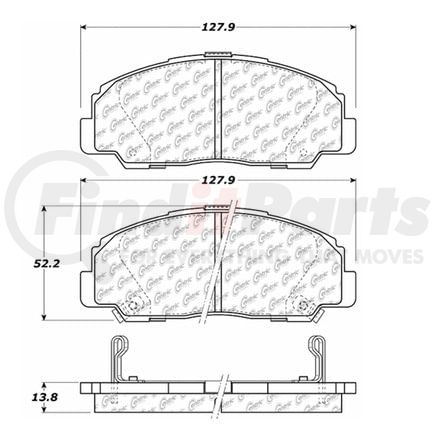 100.04710 by CENTRIC - Posi Quiet Ceramic Brake Pads with Shims and Hardware