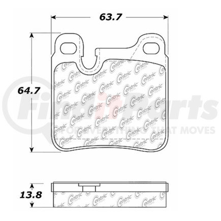 100.04650 by CENTRIC - Posi Quiet Ceramic Brake Pads with Shims and Hardware