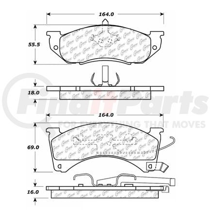100.04580 by CENTRIC - OEM Brake Pads