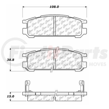Centric 100.04510 Disc Brake Pad Set OEM Brake Pads