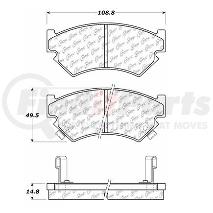Centric 100.04610 Disc Brake Pad Set OEM Brake Pads