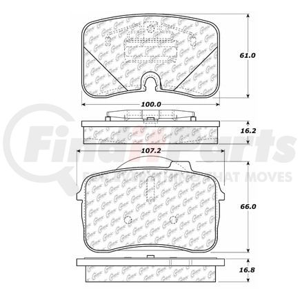 100.04500 by CENTRIC - OEM Brake Pads