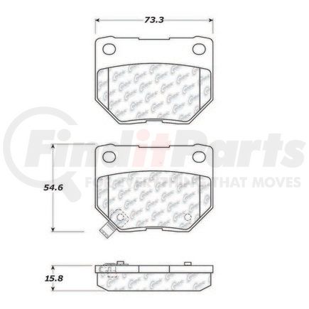 100.04400 by CENTRIC - OEM Brake Pads