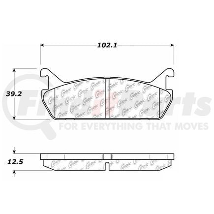 Centric 100.04350 Disc Brake Pad Set OEM Brake Pads