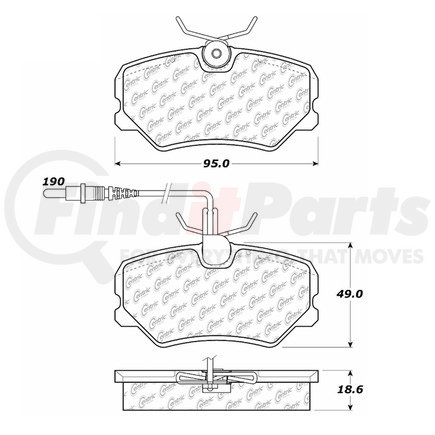 Centric 100.04280 Disc Brake Pad Set OEM Brake Pads