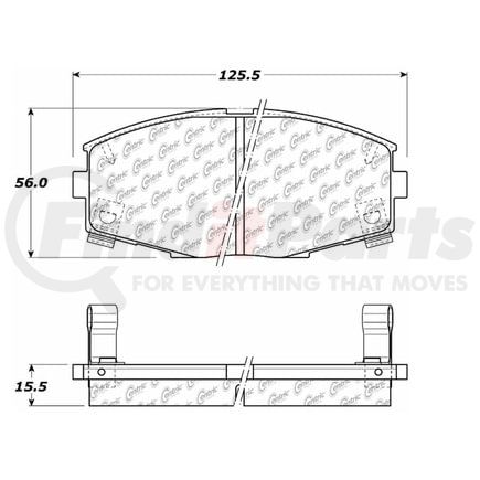 Centric 100.04180 Disc Brake Pad Set OEM Brake Pads