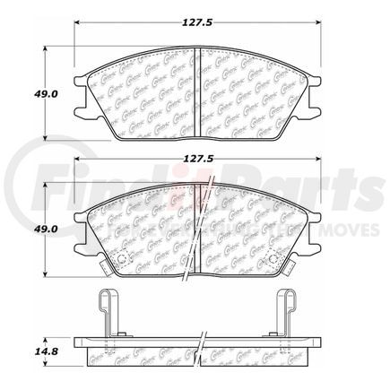 Centric 100.04210 Disc Brake Pad Set OEM Brake Pads