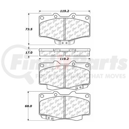 100.04190 by CENTRIC - OEM Brake Pads