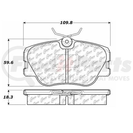100.04090 by CENTRIC - Posi Quiet Ceramic Brake Pads with Shims and Hardware