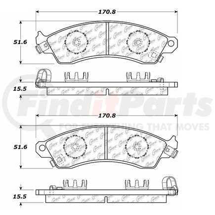 100.04010 by CENTRIC - OEM Brake Pads