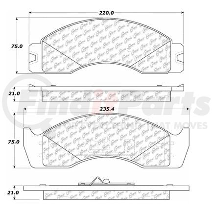 Centric 100.04000 Disc Brake Pad Set OEM Brake Pads