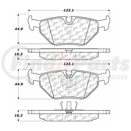 Centric 100.03830 Disc Brake Pad Set OEM Brake Pads