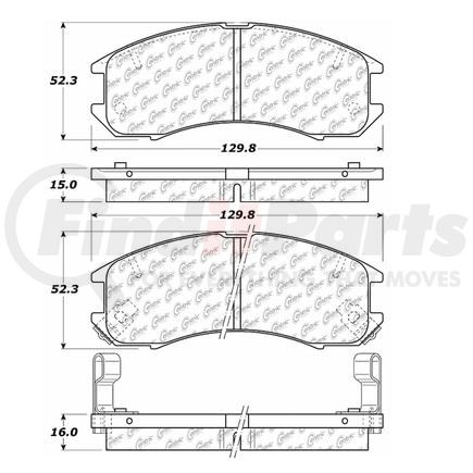 Centric 100.03870 Disc Brake Pad Set OEM Brake Pads