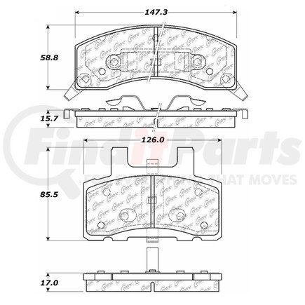 Centric 100.03580 Disc Brake Pad Set OEM Brake Pads