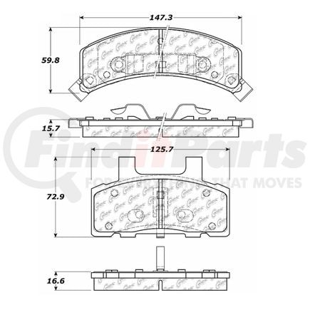 Centric 100.03560 Disc Brake Pad Set OEM Brake Pads