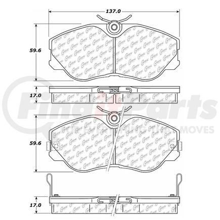 100.03490 by CENTRIC - OEM Brake Pads