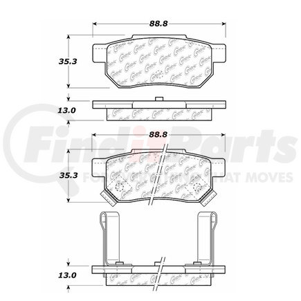 Centric 100.03630 Disc Brake Pad Set OEM Brake Pads