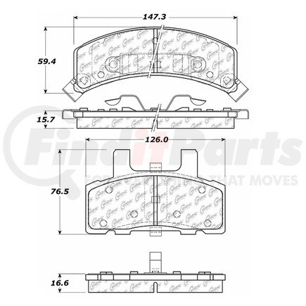 100.03570 by CENTRIC - OEM Brake Pads