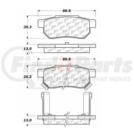 Centric 100.03520 Disc Brake Pad Set OEM Brake Pads