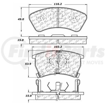 100.03330 by CENTRIC - OEM Brake Pads