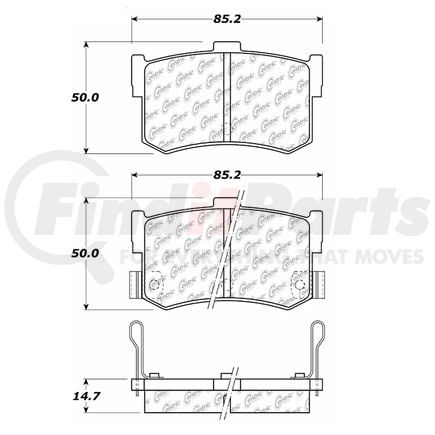 100.03320 by CENTRIC - OEM Brake Pads