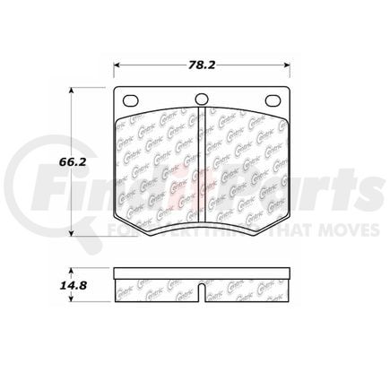 100.03250 by CENTRIC - Posi Quiet Ceramic Brake Pads with Shims and Hardware