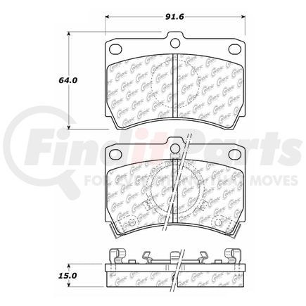 100.03110 by CENTRIC - OEM Brake Pads