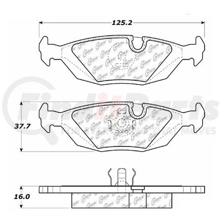 100.02750 by CENTRIC - OEM Brake Pads