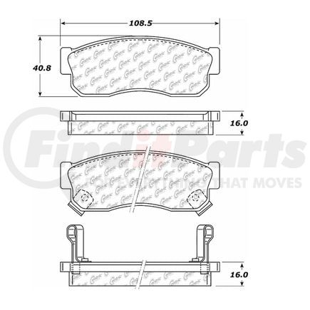 Centric 100.02720 Disc Brake Pad Set OEM Brake Pads