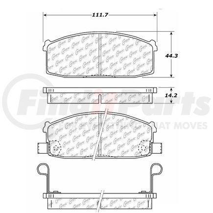 Centric 100.02660 Disc Brake Pad Set OEM Brake Pads