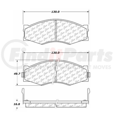 Centric 100.02570 Disc Brake Pad Set OEM Brake Pads
