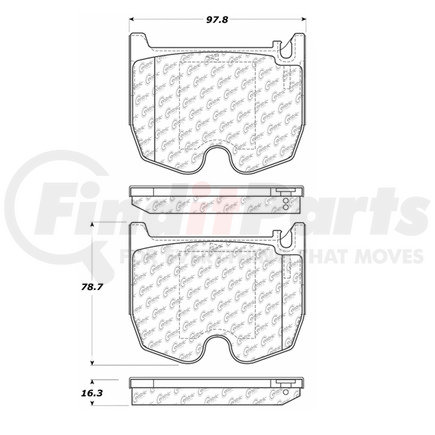 100.09230 by CENTRIC - Posi Quiet Ceramic Brake Pads with Shims and Hardware