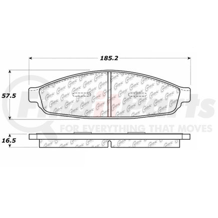 100.09060 by CENTRIC - Posi Quiet Ceramic Brake Pads with Shims and Hardware