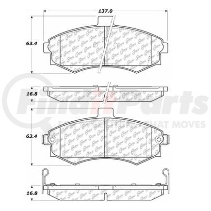 100.08990 by CENTRIC - OEM Brake Pads