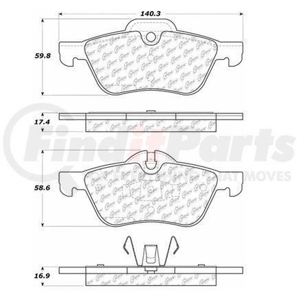 100.08970 by CENTRIC - OEM Brake Pads