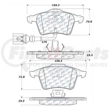 100.08670 by CENTRIC - OEM Brake Pads