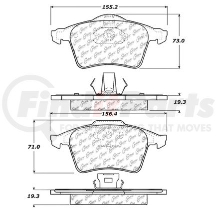 100.08680 by CENTRIC - OEM Brake Pads