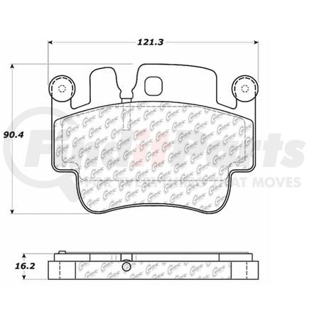 100.08700 by CENTRIC - Posi Quiet Ceramic Brake Pads with Shims and Hardware