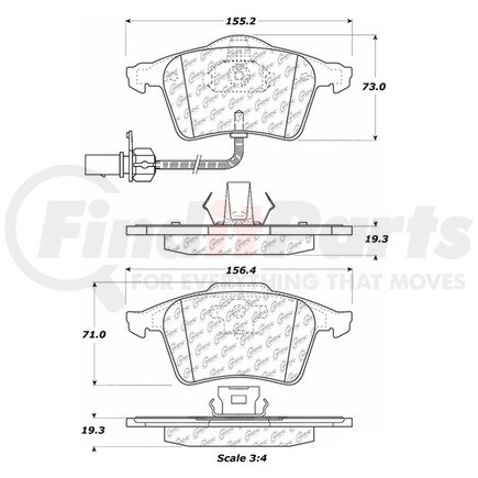 100.08650 by CENTRIC - OEM Brake Pads