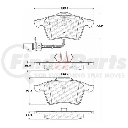 100.08640 by CENTRIC - OEM Brake Pads