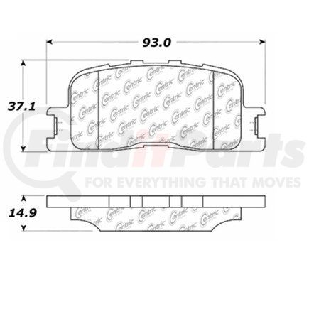 100.08350 by CENTRIC - Posi Quiet Ceramic Brake Pads with Shims and Hardware