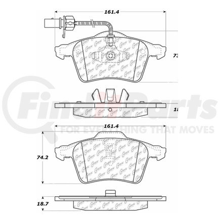 Centric 100.08310 Disc Brake Pad Set OEM Brake Pads