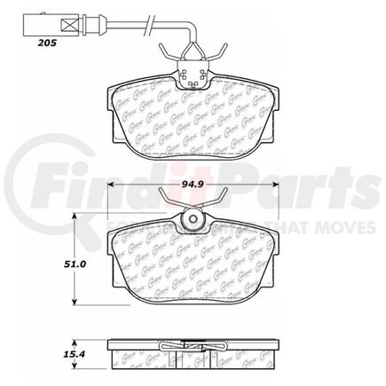 Centric 100.08290 Disc Brake Pad Set OEM Brake Pads