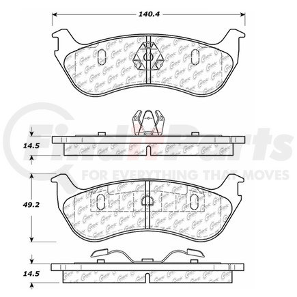 Centric 100.08320 Disc Brake Pad Set OEM Brake Pads