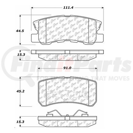 100.08210 by CENTRIC - OEM Brake Pads