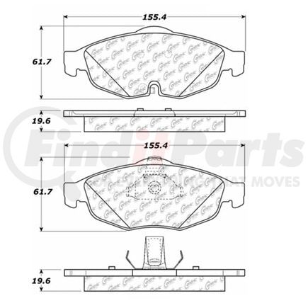 Centric 100.08220 Disc Brake Pad Set OEM Brake Pads