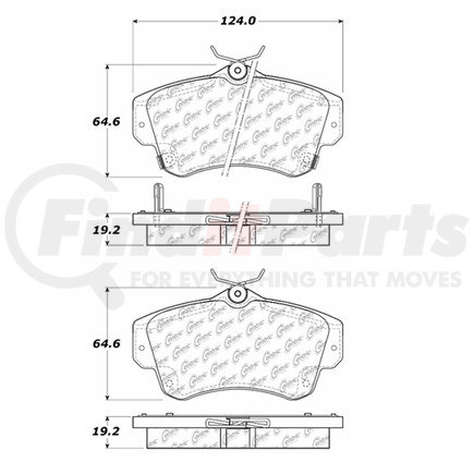 100.08030 by CENTRIC - OEM Brake Pads