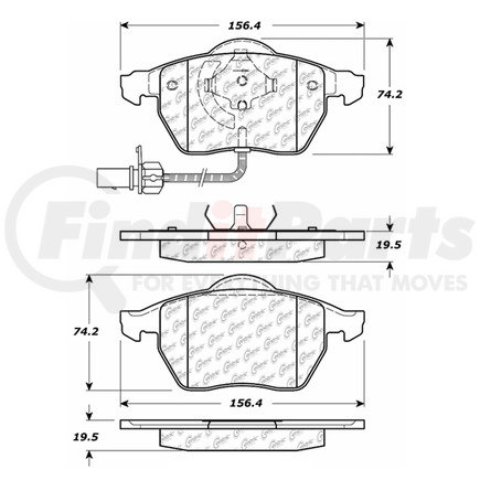 100.08010 by CENTRIC - OEM Brake Pads