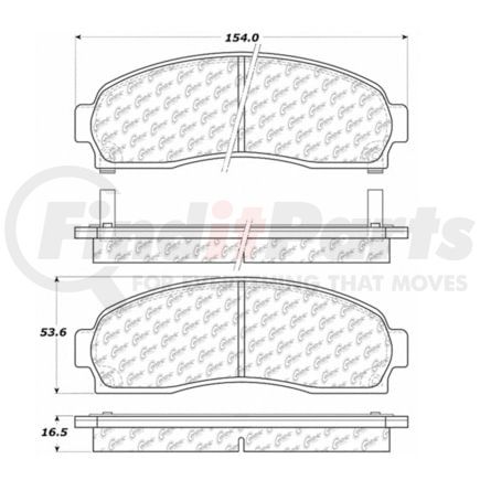 Centric 100.07930 Disc Brake Pad Set Posi Quiet Ceramic Brake Pads with Shims and Hardware